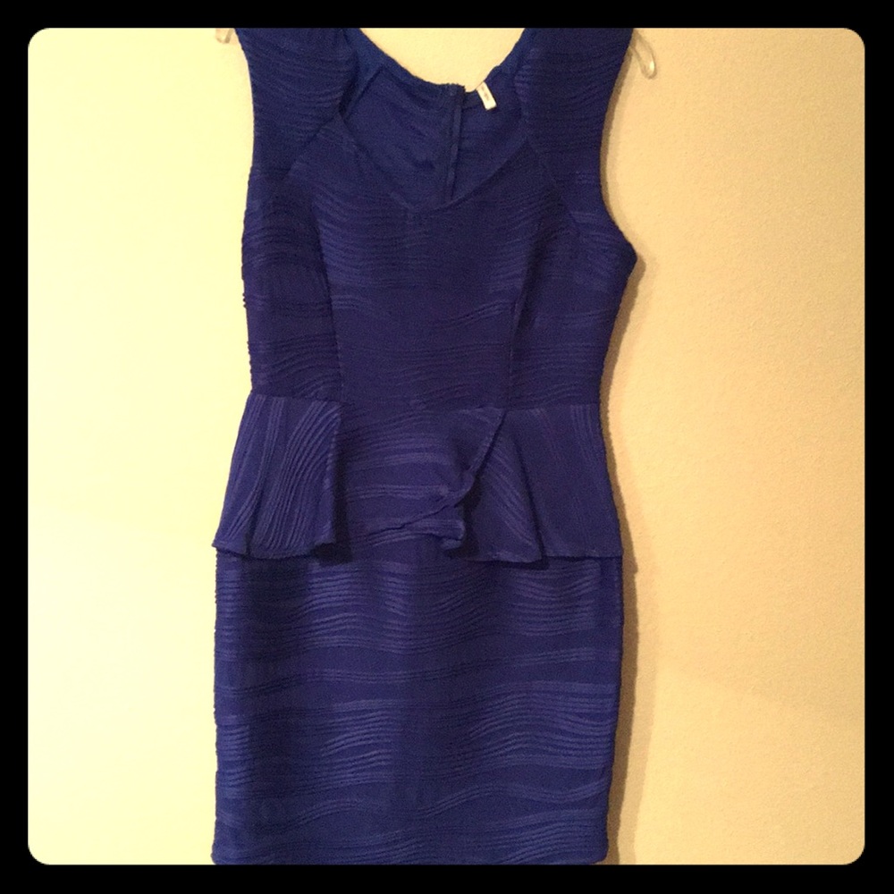 Blue pencil skirt dress